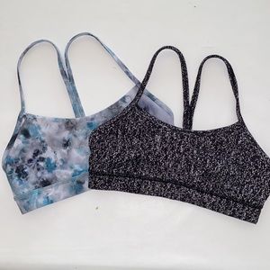 lululemon athletica Blue and Black Bras